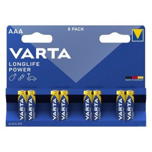 Baterie durabilă VARTA LONGLIFE POWER (AAA, LR03, 1,5 V, alcalină) 8 buc/pachet