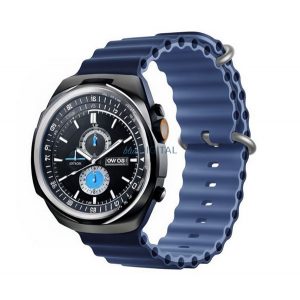 DEVIA DELUXE SPORT6 Curea (dimensiune personalizată, mică, silicon, reglabilă, val) GREEN BLUE/WIDE BLUE Apple Watch Series 5 40mm, Watch Series 4 40mm, Watch Series 3 38mm