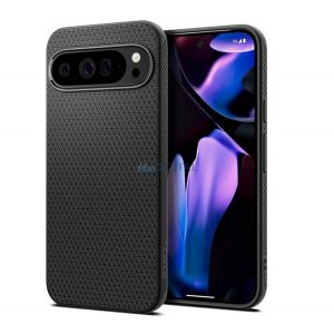 SPIGEN LIQUID AIR silicon protector de telefon (rezistent la șocuri, bubble heel, diamant) BLACK Google Pixel 9 Pro XL