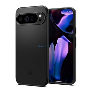 SPIGEN THIN FIT protecție din plastic pentru telefon (mată, ultra-subțire, protectoare pentru cameră) NEGRU Google Pixel 9 Pro XL