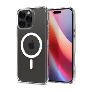 SPIGEN CRYSTAL HYBRID silicon protector de telefon (rezistent la impact, cadru din plastic, MagSafe) pentru Apple iPhone 16 Pro