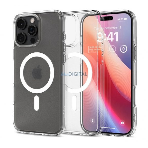 SPIGEN ULTRA HYBRID MAG plastic protector de telefon (rezistent la șocuri, bubble cadru, MagSafe) pentru Apple iPhone 16 Pro