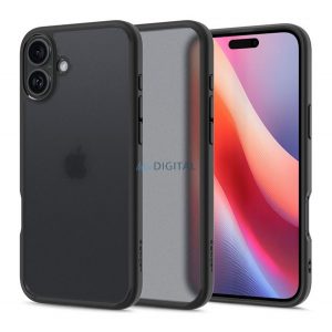 SPIGEN ULTRA HYBRID plastic protector de telefon (rezistent la impact, cadru cu bule, mat) BLACK/UNFAT Apple iPhone 16