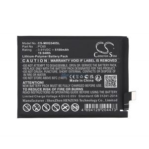 CAMERON SINO Baterie Li-Polimer (3.91V / 5100mAh, compatibil Motorola PC60) BLACK Motorola Moto G54 5G (XT2343-1)