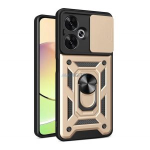 Defender protector de plastic pentru telefon (rezistent la șocuri, silicon interior, inel de reținere, protector de cameră) GOLD Xiaomi Redmi 13C 5G