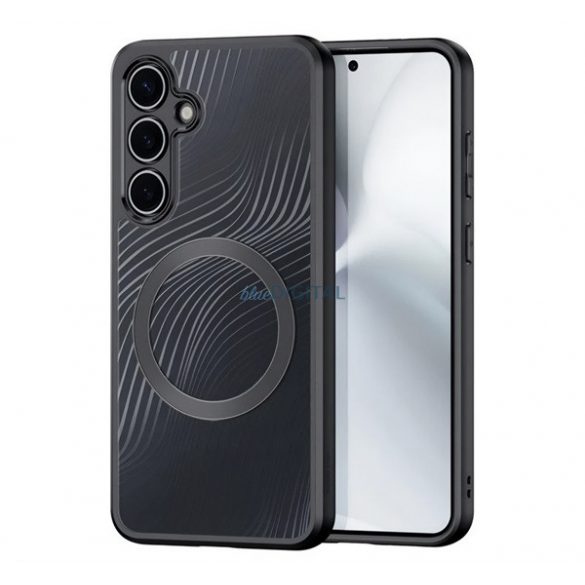 DUX DUCIS AIMO protector de plastic pentru telefon (rezistent la șocuri, cadru din silicon, protector pentru cameră, MagSafe, val) NEGRU Samsung Galaxy S24 FE (SM-S721)