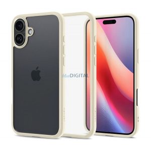 SPIGEN ULTRA HYBRID plastic protector de telefon (rezistent la șocuri, bubble cadru, cadru mat) BÉZS Apple iPhone 16 Plus