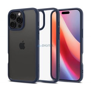 SPIGEN ULTRA HYBRID plastic protector de telefon (rezistent la șocuri, cadru cu bule, cadru mat) BREATH BLUE Apple iPhone 16 Pro