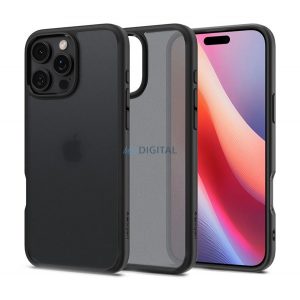 SPIGEN ULTRA HYBRID plastic protector de telefon (rezistent la șocuri, cadru cu bule, mat) BLACK/UNFAT Apple iPhone 16 Pro