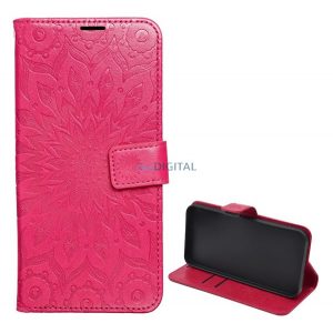 Carcasă Standing, efect piele (FLIP, deschidere laterală, desktop, curea, mandala) RED Samsung Galaxy A16