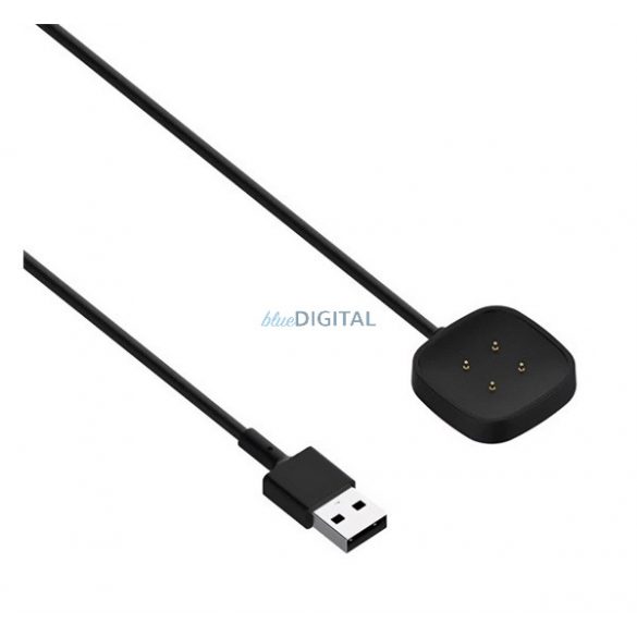 Cablu de încărcare USB (magnetic, 100 cm) BLACK Fitbit Sense 2, Sense, Versa 4