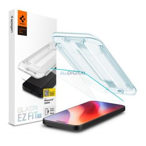 SPIGEN EZ FIT HD ecran protector de sticlă (2.5D, caz-friendly, ultra-subțire, 0.2mm, 9H + cadru) pentru Apple iPhone 16 Pro Max