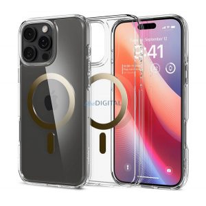 SPIGEN ULTRA HYBRID MAG plastic protector de telefon (rezistent la șocuri, cadru cu bule, MagSafe) AUR Apple iPhone 16 Pro Max 5G