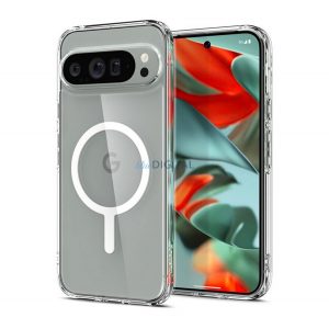 SPIGEN ULTRA HYBRID MAG plastic telefon protector (rezistent la șocuri, bubble cadru, MagSafe) WHITE Google Pixel 9 Pro XL 5G