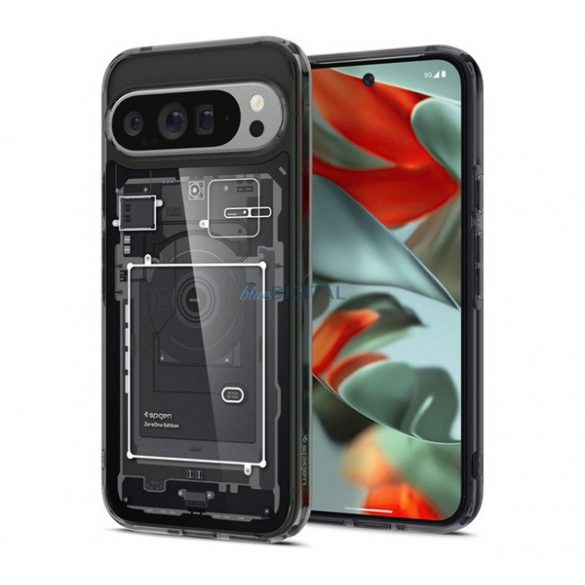 SPIGEN ULTRA HYBRID ZERO ONE plastic protector de telefon (rezistent la șocuri, bubble cadru) BLACK Google Pixel 9 Pro XL