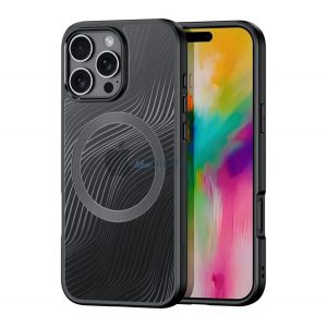 DUX DUCIS AIMO silicon telefon protector (rezistent la șocuri, protecția camerei, MagSafe, val) BLACK Apple iPhone 16 Pro