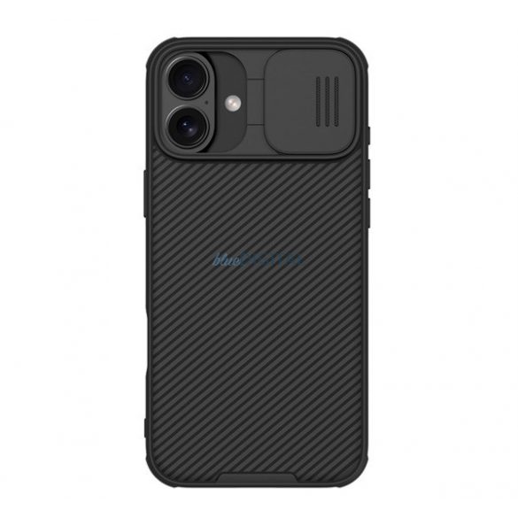 NILLKIN CAMSHIELD PRO silicon telefon protector (rezistent la șocuri, protecția camerei, cu dungi) BLACK Apple iPhone 16