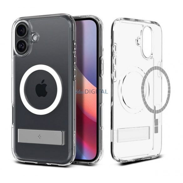 SPIGEN ULTRA HYBRID S plastic protector de telefon (rezistent la șocuri, bubble cadru, suport, MagSafe) pentru Apple iPhone 16 Plus