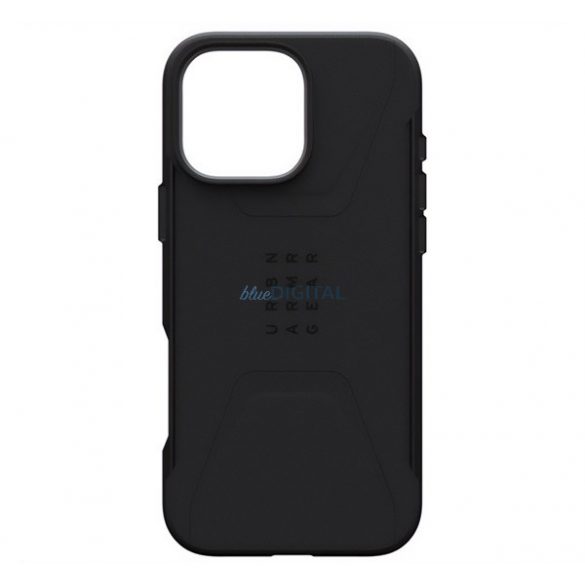 UAG CIVILIAN apărător silicon protector de telefon (rezistență ridicată la impact, MagSafe) BLACK Apple iPhone 16 Pro Max