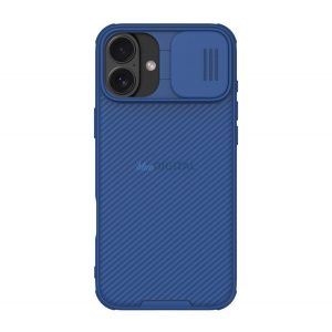 NILLKIN CAMSHIELD PRO silicon telefon protector (rezistent la șocuri, camera de protecție, cu dungi) BLUE Apple iPhone 16