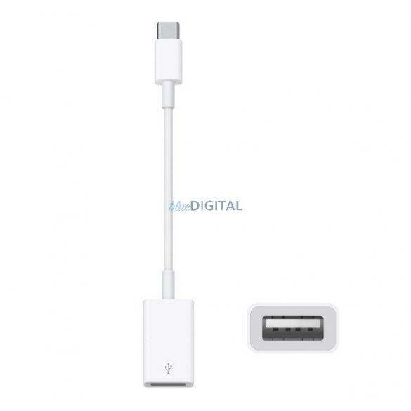 Cablu adaptor APPLE (mufă USB - Type-C, 12cm, MJ1M2ZM/A succesor) ALB