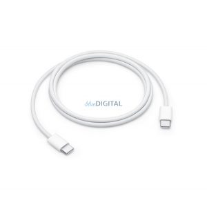 Cablu de date APPLE (Tip-C - Tip-C, 60W, încărcător rapid PD, 100cm, capac țesut) ALB