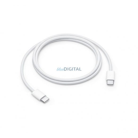 Cablu de date APPLE (Tip-C - Tip-C, 60W, încărcător rapid PD, 100cm, capac țesut) ALB