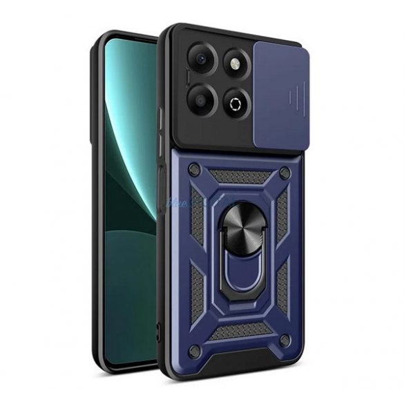 Protector de telefon din silicon Defender (rezistent la șocuri, inel de reținere, protector de cameră) BLUE Honor X6b