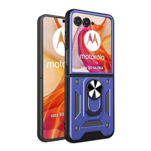 Defender silicon protector de telefon (rezistent la șocuri, inel de reținere, protector de cameră) CUTTING BLOCK Motorola Razr 50 Ultra