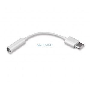 Conceput pentru cablu adaptor SAMSUNG (mufă jack 3,5 mm - Type-C, compatibil EE-UC10JUWEGWWWW, succesor GP-TGU022MV) ALB