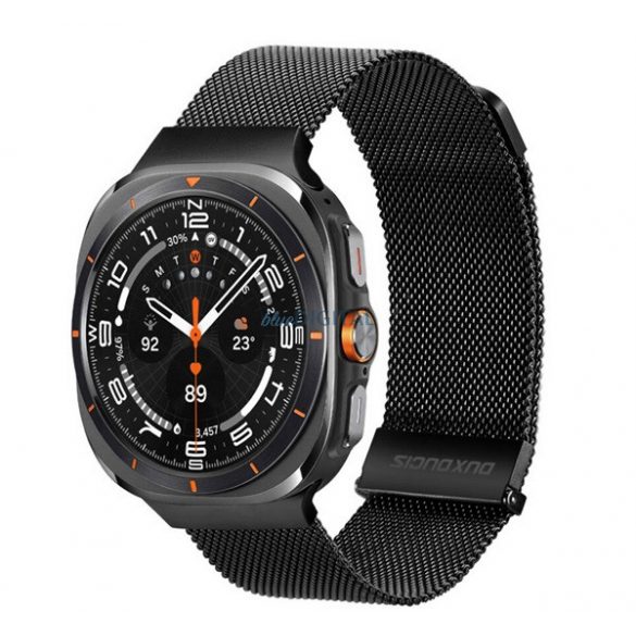 Curea DUX DUCIS (dimensiune personalizată, aluminiu, Milano, magnetică) BLACK Samsung Galaxy Watch Ultra eSIM 47mm (SM-L705)