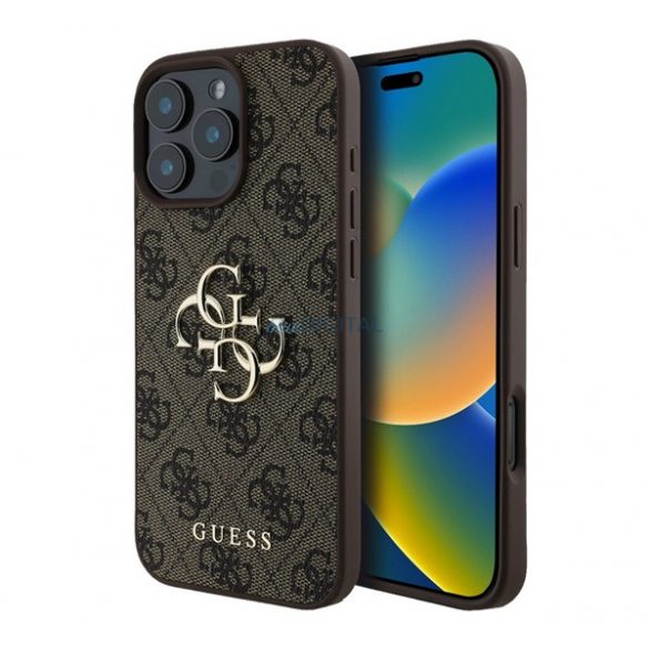 GUESS 4G BIG LOGO silicon protector de telefon (rezistent la șocuri, spate din piele) BARNA Apple iPhone 16 Pro