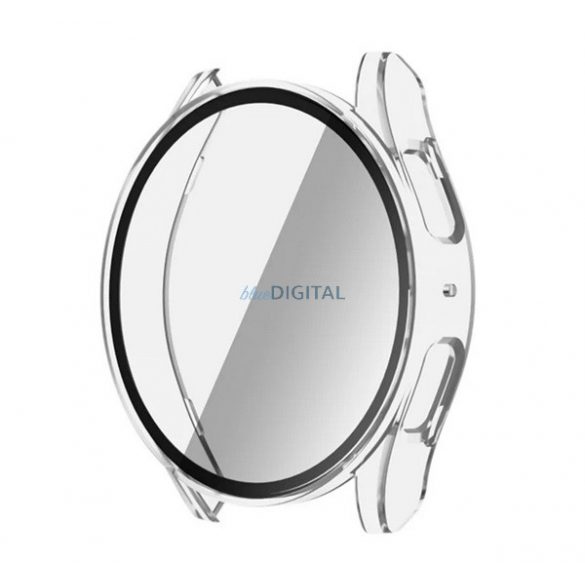 Cadru din plastic (BUMPER, rezistență la șocuri + sticlă de protecție a ecranului) pentru Samsung Galaxy Watch 7 44mm (SM-L310), Galaxy Watch 7 eSIM 44mm (SM-L315)