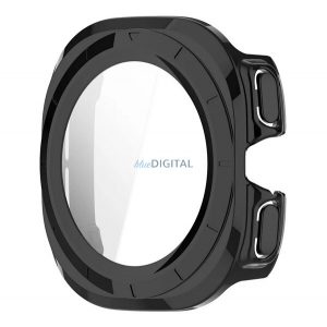 Cadru din plastic (BUMPER, rezistență la șocuri + sticlă de protecție a ecranului) BLACK Samsung Galaxy Watch Ultra eSIM 47mm (SM-L705)