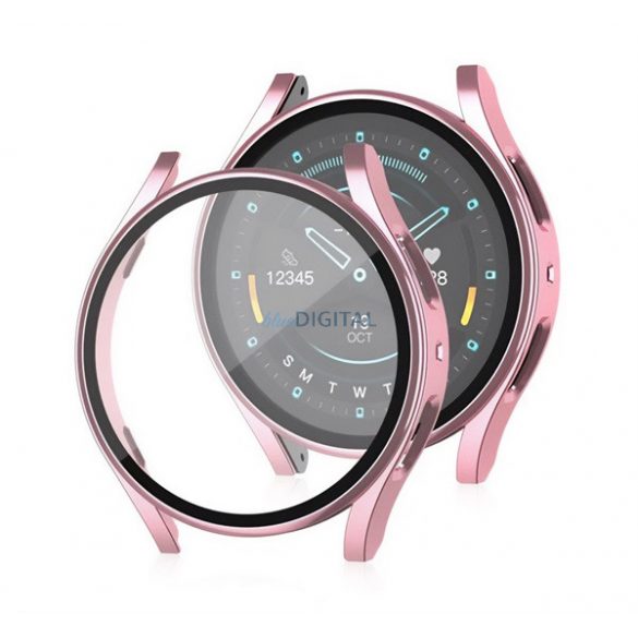 Cadru din plastic (BUMPER, rezistență la șocuri + sticlă de protecție a ecranului) GOLDEN Samsung Galaxy Watch 7 40mm (SM-L300), Galaxy Watch 7 eSIM 40mm (SM-L305)