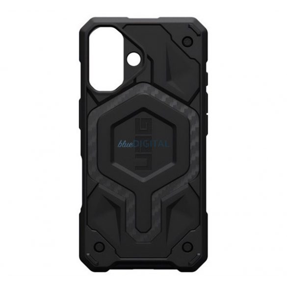 UAG MONARCH PRO silicon telefon protector (rezistență puternică la impact, model de carbon, MagSafe) BLACK Apple iPhone 16