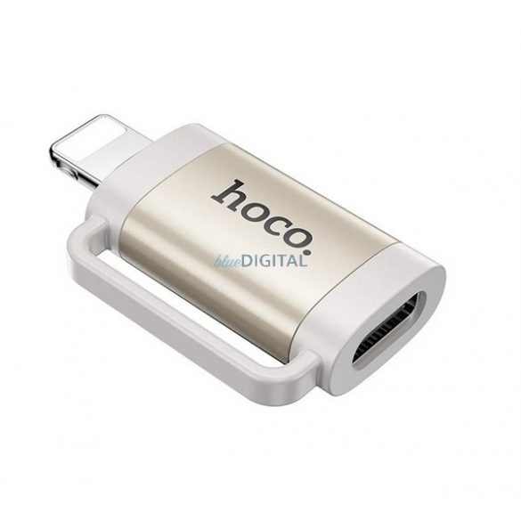 Adaptor HOCO UA31B (mufă Type-C - lightning, transfer de date și încărcare, OTG) GRIS deschis