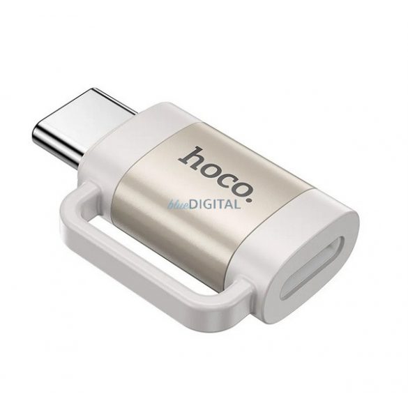 Adaptor HOCO UA31E (mufă Lightning - Type-C, transfer de date și încărcare, OTG) GRIS deschis