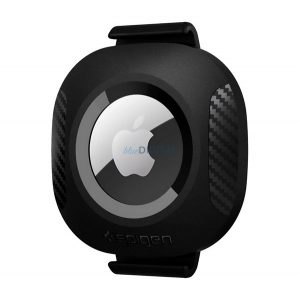 SPIGEN PET COLLAR silicon caz (rucsac pentru curea, guler, cauciuc de fixare + folie de protecție) BLACK Apple AirTag