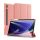 DUX DUCIS DOMO Husă permanentă cu efect de piele (FLIP activ, deschidere laterală, TRIFOLD, suport pentru birou, suport pentru creioane) ROSE Samsung Galaxy Tab S10 Plus LTE (SM-X826B), Galaxy Tab S10 Plus WIFI (SM-X82