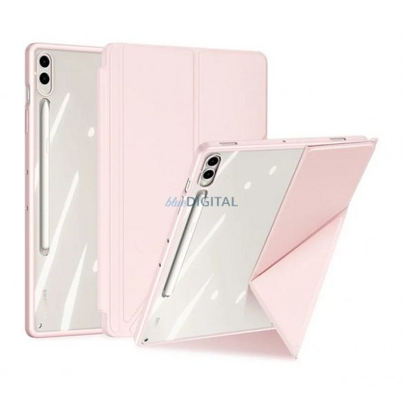 DUX DUCIS MAGI ORIGAMI husă verticală, efect piele (active FLIP, deschidere laterală, TRIFOLD, suport birou, suport pix) ROSE Samsung Galaxy Tab S10 Plus LTE (SM-X826B), Galaxy Tab S10 Plus WIFI