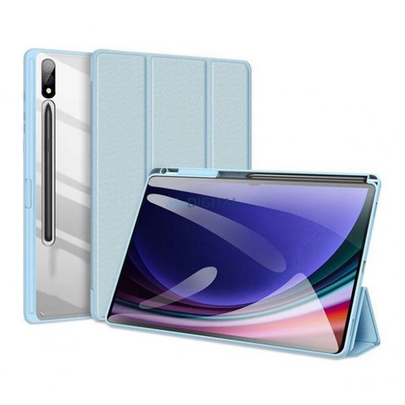 DUX DUCIS TOBY husă verticală, efect piele (FLIP activ, deschidere laterală, TRIFOLD, suport birou, suport creion) LIGHT BLUE Samsung Galaxy Tab S10 Plus LTE (SM-X826B), Galaxy Tab S10 Plus WIFI (SM-X8