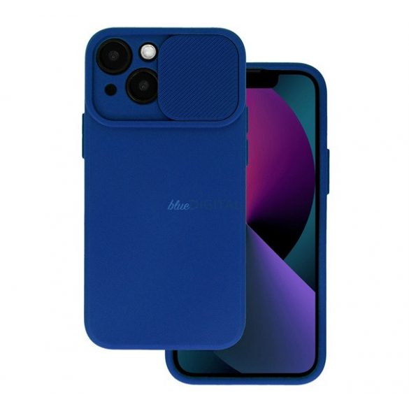 Silicon protector de telefon (mat, microfibră pluș interior, protector de cameră) BLUE Apple iPhone 16 Pro Max