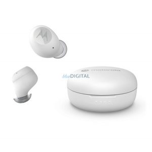 MOTOROLA BUDS 150 căști bluetooth STAR (v5.3, TWS, microfon, IPX5 + încărcător) ALB