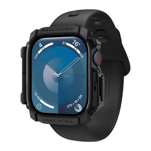 SPIGEN RUGGED ARMOR cadru de ceas din plastic (rezistență la șocuri) BLACK Apple Watch Series 10 46mm