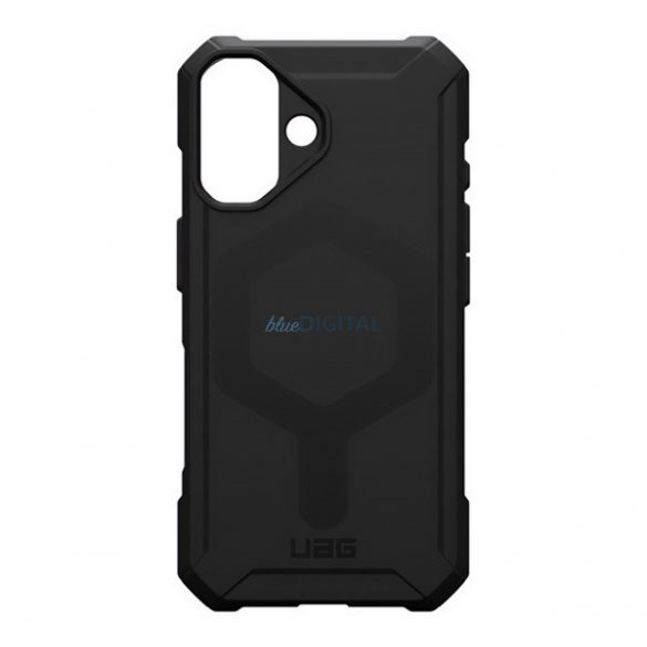 UAG ESSENTIAL silicon telefon protector (rezistență ridicată la impact, bubble heel, MagSafe) BLACK Apple iPhone 16 5G