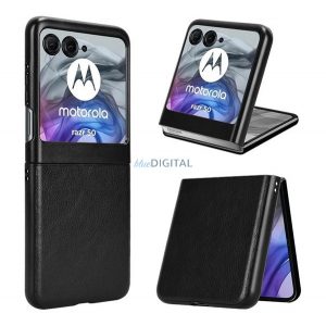 Protecție din plastic pentru telefon (spate din piele) BLACK Motorola Razr 50 5G