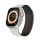 Curea (dimensiune personalizată, mare, silicon, 3D, magnetică) WHITE/BLACK Apple Watch Series 10 46mm, Watch Series 5 44mm, Watch Series 4 44mm