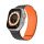 Curea (dimensiune personalizată, mare, silicon, 3D, magnetică) BLACK/NORANGE Apple Watch Series 10 46mm, Watch Series 5 44mm, Watch Series 4 44mm