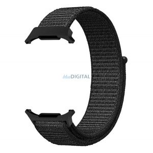 Curea (dimensiune personalizată, nailon, velcro, respirabilă) BLACK Samsung Galaxy Watch Ultra eSIM 47mm (SM-L705)